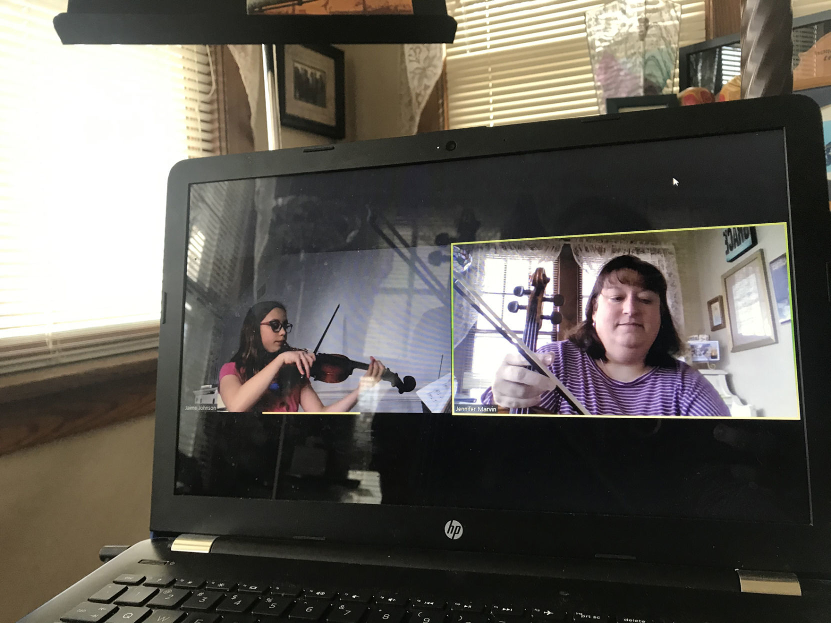 Jennifer Marvin Zoom string lesson